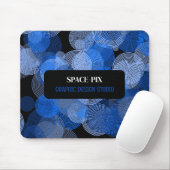 Blaue Grafikkreise, Grafikdesigner Mousepad (Mit Mouse)