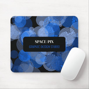 Blaue Grafikkreise, Grafikdesigner Mousepad
