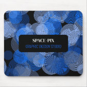 Blaue Grafikkreise, Grafikdesigner Mousepad (Vorne)