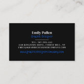 Blaue Grafikkreise, Grafikdesigner Visitenkarte (Rückseite)