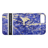 Blaue Granit, blauer Marmor, blauer Stein Case-Mate iPhone Hülle (Rückseite (Horizontal))