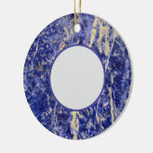 Blaue Granit, blauer Marmor, blauer Stein Keramik Ornament (Links)