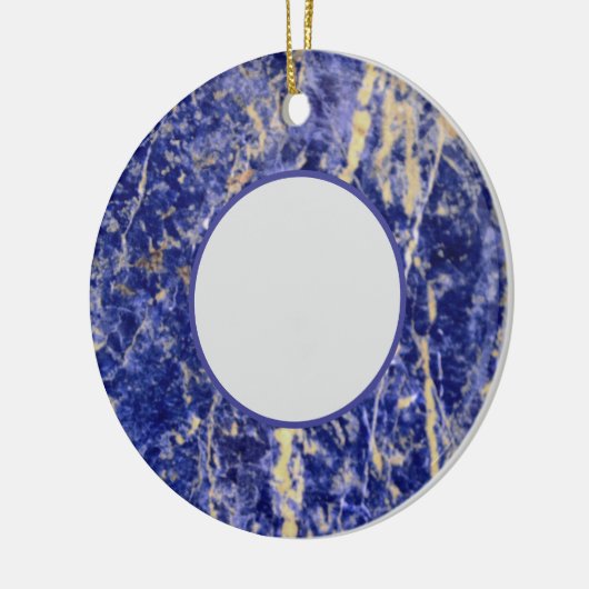 Blaue Granit, blauer Marmor, blauer Stein Keramik Ornament (Links)