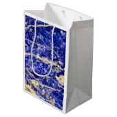 Blaue Granit, blauer Marmor, blauer Stein Mittlere Geschenktüte (Rückseite Schrägansicht)