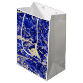 Blaue Granit, blauer Marmor, blauer Stein Mittlere Geschenktüte (Vorderseite Schrägansicht)