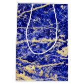 Blaue Granit, blauer Marmor, blauer Stein Mittlere Geschenktüte (Rückseite)