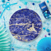 Blaue Granit, blauer Marmor, blauer Stein Pappteller (Party)