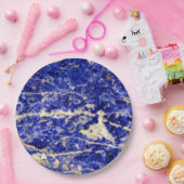 Blaue Granit, blauer Marmor, blauer Stein Pappteller (Party)