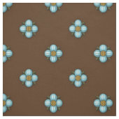 Blaue graue Blume auf Braunen Stoff (Muster)