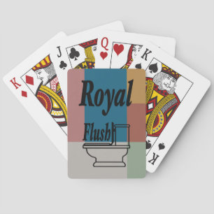 Blaue Graue grüne Terracotta-Farbblock Spielkarten