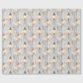 Blaue Graue Lichter Laterne Geschenkpapier (Flach)