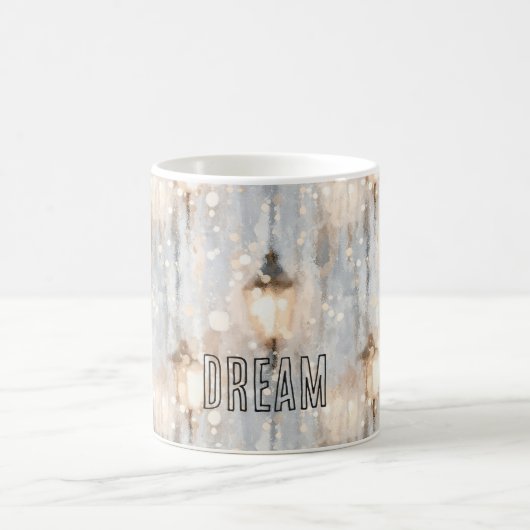 Blaue Graue Lichter Laterne Kaffeetasse (Mittel)