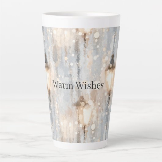 Blaue Graue Lichter Laterne Milchtasse (Vorderseite)