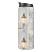 Blaue Graue Lichter Laterne Thermosbecher (Nach rechts gedreht)