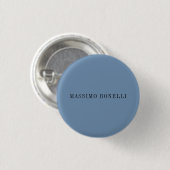 Blaue Graue Minimalistische Einfache Lesbare Moder Button (Vorne & Hinten)