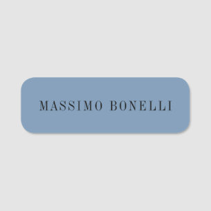 Blaue Graue Minimalistische Einfache Lesbare Moder Namensschild