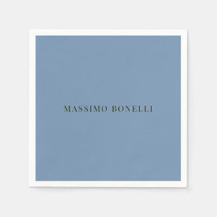 Blaue Graue Minimalistische Einfache Lesbare Moder Serviette