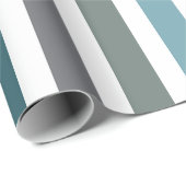 Blaue Graue Streifen Geschenkpapier (Rolleneckpunkt)