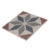 Blaue, graue und erdfarbene Diamantziegel Fliese (Seite)