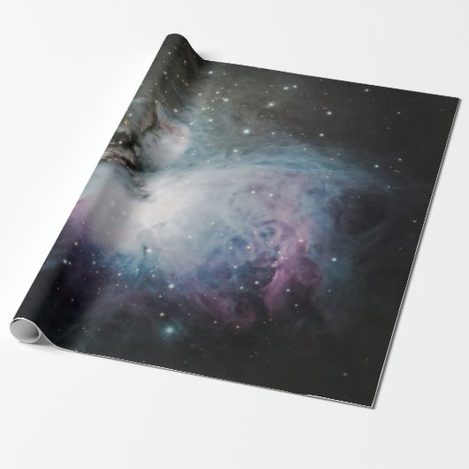 Blaue, graue und lila Nebel Geschenkpapier (Ungerollt)