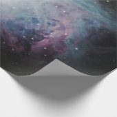 Blaue, graue und lila Nebel Geschenkpapier (Ecke)