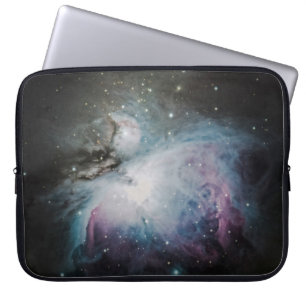 Blaue, graue und lila Nebel Laptopschutzhülle