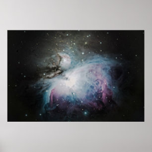 Blaue, graue und lila Nebel Poster