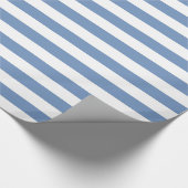 Blaue/graue und weiße Streifen Geschenkpapier (Ecke)