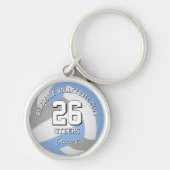 Blaue graue Volleyballmannschaft - Vereinsname Schlüsselanhänger (Vorne)
