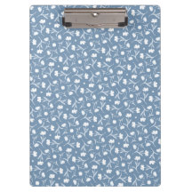 Blaue Graue Weiße Liberty Blumenmuster Elegante Po