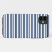 Blaue/graue, weiße und schwarze Streifen Case-Mate iPhone Hülle (Rückseite (Horizontal))