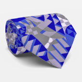 Blaue/graue Zwanzigerjahre Krawatte (Gerollt)