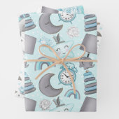 BLAUE & GRAY BABY BOY ITEMS TOYS STARTEN GESCHENKPAPIER SET (Beispiel)