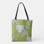 BLAUE & GRAY BOHO BABY ELEPHANT & DREAMCATCHER TASCHE (Rückseite)