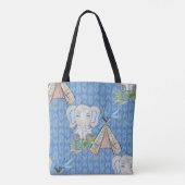 BLAUE & GRAY BOHO BABY ELEPHANT & DREAMCATCHER TASCHE (Rückseite)