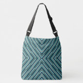 "BLAUE GRAY GEOMETRIC DIAGONAL" Tote Bag Tragetaschen Mit Langen Trägern (Vorderseite)
