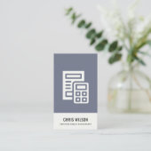 BLAUE GRAY MODERN CALCULATOR ICON BUCHSTEUER VISITENKARTE (Stehend Vorderseite)