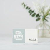 BLAUE GRAY MODERNE STEUERRÜCKKEHRSTEUER AGENT VORB VISITENKARTE (Stehend Vorderseite)