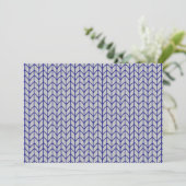 BLAUE GRAY STRICK 12x18 Flachkarte / Horizontal Karte (Stehend Vorderseite)