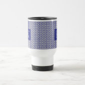 BLAUE GRAY STRICK Travel Mug + Initial II Reisebecher (Mittel)