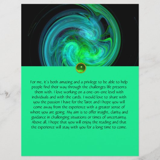 BLAUE GREEN LIGHT VORTEX IN SCHWARZ FLYER (Hinten)