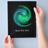 BLAUE GREEN LIGHT VORTEX IN SCHWARZ FLYER (Hand)