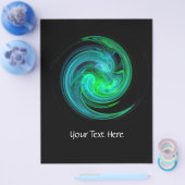 BLAUE GREEN LIGHT VORTEX IN SCHWARZ FLYER (Einzeln)