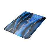 BLAUE GREEN MARBLE AGATE GOLD GLITZER GLAM BADEMATTE (Schrägansicht)
