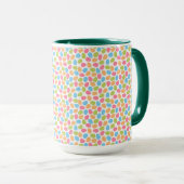 BLAUE GREEN ORANGE PINK OSTEREIER TASSE (VorderseiteRechts)