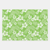 BLAUE GREEN ORANGE TROPICAL HIBISKUS BLUME GESCHENKPAPIER SET (Vorderseite 2)