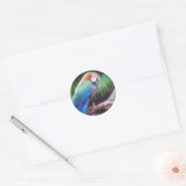 BLAUE GREEN PARROT RUNDER AUFKLEBER (Umschlag)