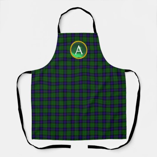 BLAUE GREEN SCOTT ARMSTRONG TARTAN GEM MONOGRAMM SCHÜRZE (Vorderseite)