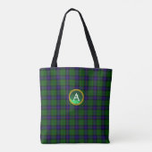 BLAUE GREEN SCOTT ARMSTRONG TARTAN GEM MONOGRAMM TASCHE (Rückseite)