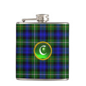 BLAUE GREEN SCOTTISH TARTAN EMERALD GEM MONOGRAM FLACHMANN (Vorderseite)